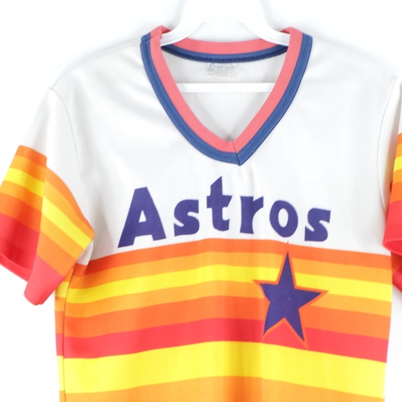 Vtg 70s Pro Knit Houston Astros Baseball Jersey - Picture 2 of 10